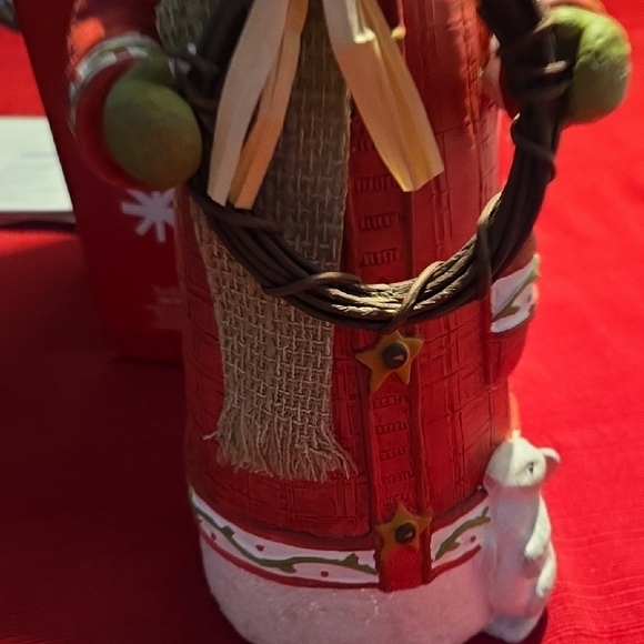 Hallmark Red Snowman with Wreath and Black Hat...in Box...2014 - Picture 4 of 8